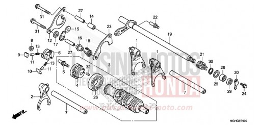GEARSHIFT DRUM (VFR1200X/XA/XL) VFR1200XG de 2016